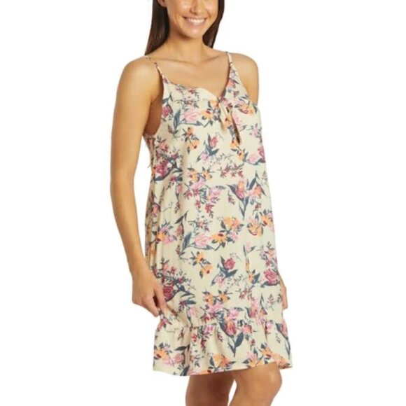 Roxy Time After Time Dress Tapioca Delighted Floral - Picture 1 of 12